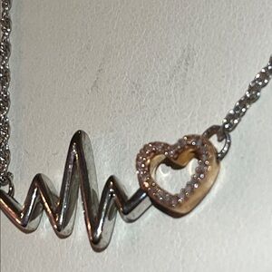 14K Diamond Precious Heartbeat Fred Meyer Jeweler Necklace NWT